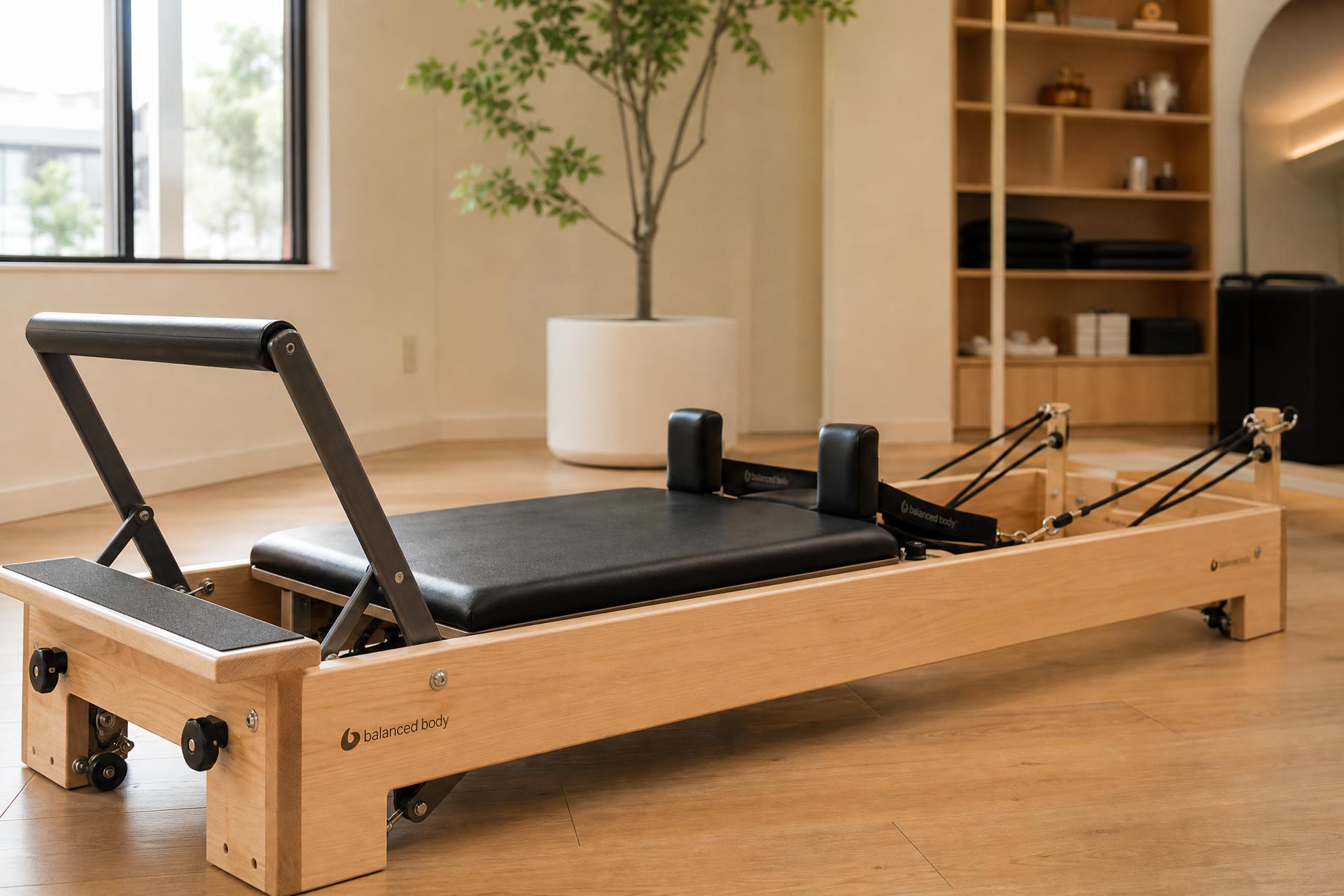 Premium pilates reformer in a boutique studio